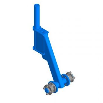 Опора СКП 01.50.000 передняя сдвоенная (без колес и ступиц) ДУБЛЬ