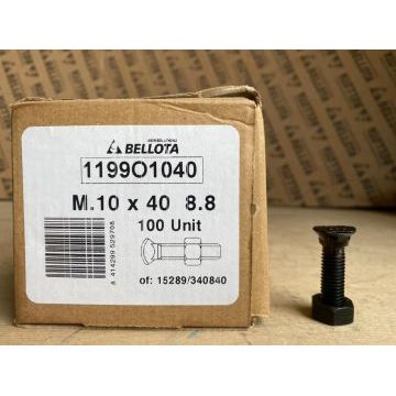 Болт 1199O М10х50 с гайкой (8.8) с овальной головкой и квадратным подголовником Bellota