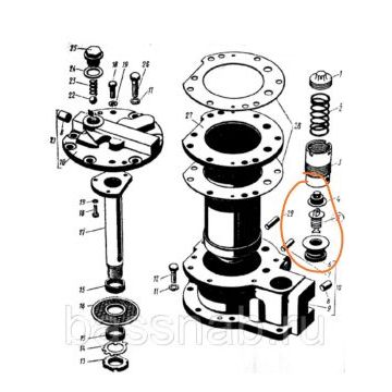 Клапан 700.17.16.107 фильтра КПП +седло 700.17.16.108