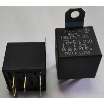 Реле 738.3747-20 стартера (35.3787-20) (РС-530) (5-контактное, 24В, 30А) (ЭМИ)  
